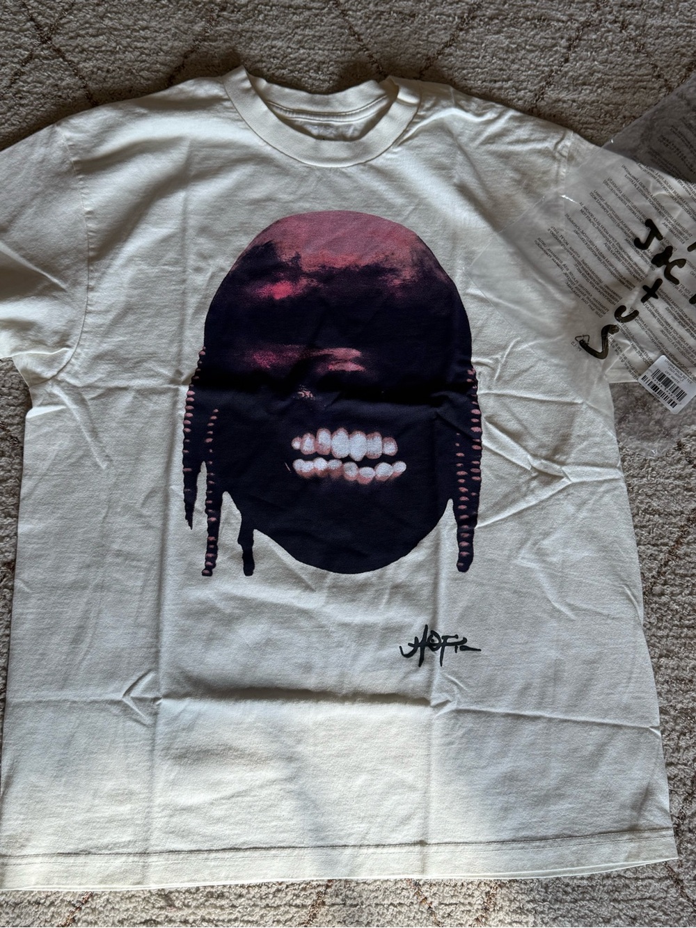 Travis Scott Utopia B2 Tee Off White Cactus Jack Large New in Bag